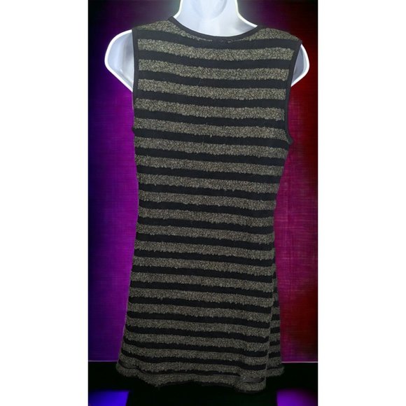 Monteau Striped Gothic Mod Dress - Picture 4 of 15